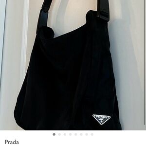 Prada Sleek Black Messenger Bag
